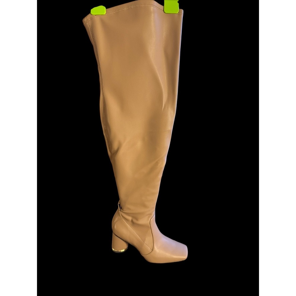Franco Sarto NIB Women's Taupe Suede Wide Calf Over The Knee Boots Size 5M